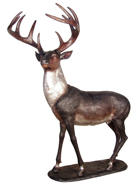 white-tailed deer bronze garden sculptures statuary statues high end